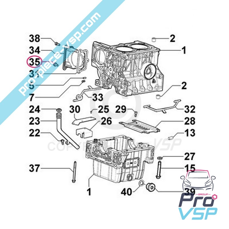 Water pump support screw