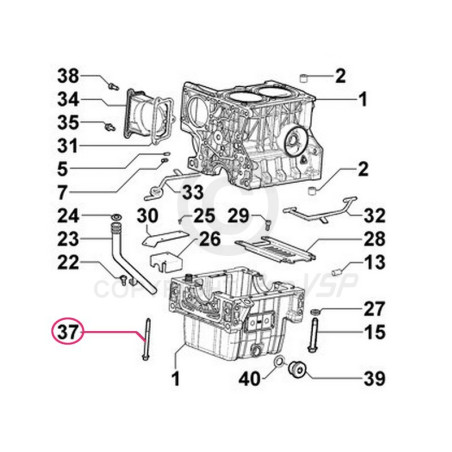 Vis de carter d'huile pour moteur Lombardini 502 523