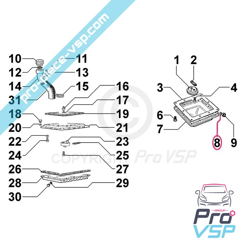 Engine drain plug gasket Lombardini 6LD325