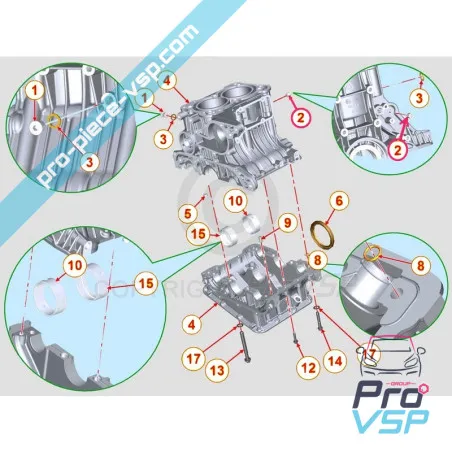 Bouchon de bloc moteur pour moteur Lombardini DCI