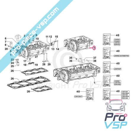 Engine cylinder head Lombardini Focs Progress 502