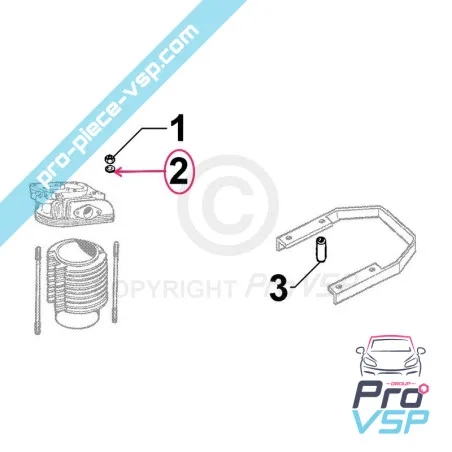 Lavadora de cabeza de cilindro para motor. Lombardini 6LD325