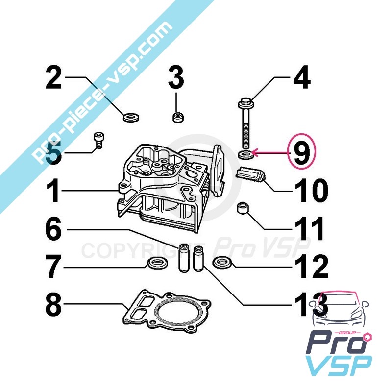 Cylinder head screw washer