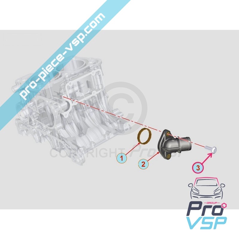 Cooling circuit input connector screw