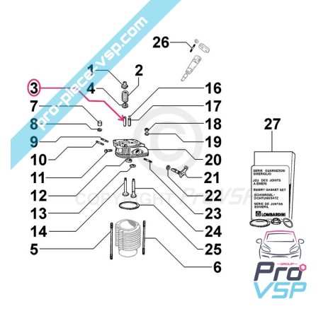 Admission valve guide