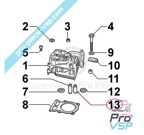 Exhaust valve guide