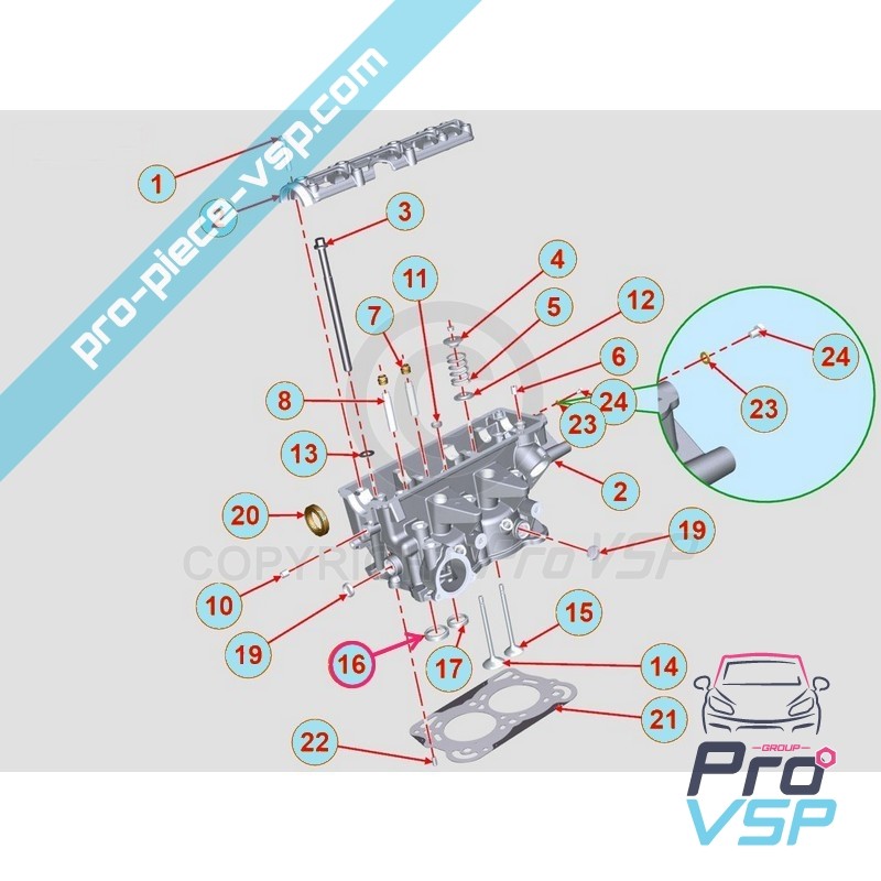 Admission valve seat