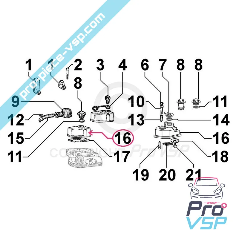 Cache culbuteur pour moteur Lombardini 6LD325