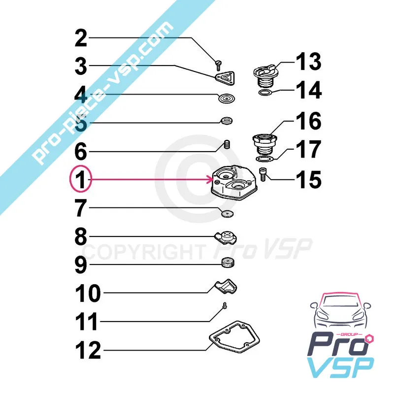 Capacul motorului rocker Lombardini 15ld