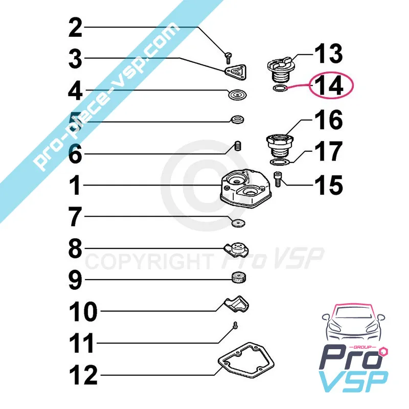 Plugue de óleo de anel de ON para motor Lombardini 15ld