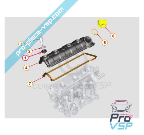 Rocker cover screw seal