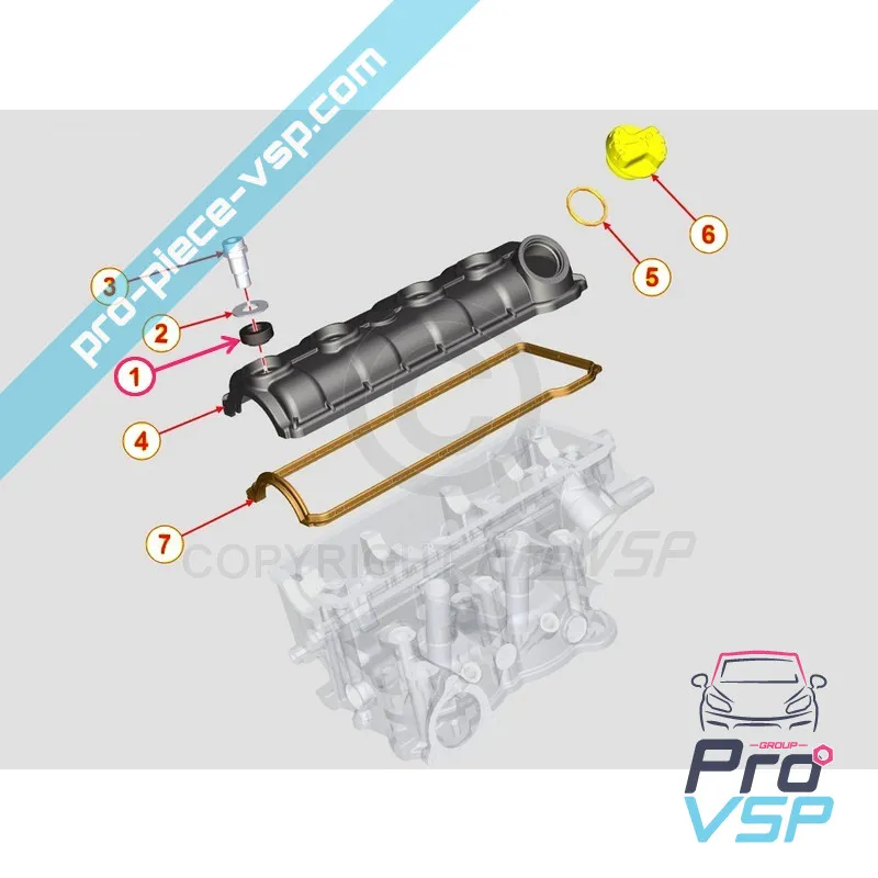 Rocker cover screw seal