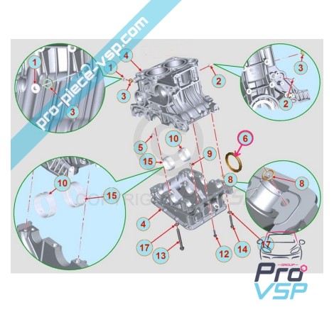 Joint spi volant moteur lombardini dci