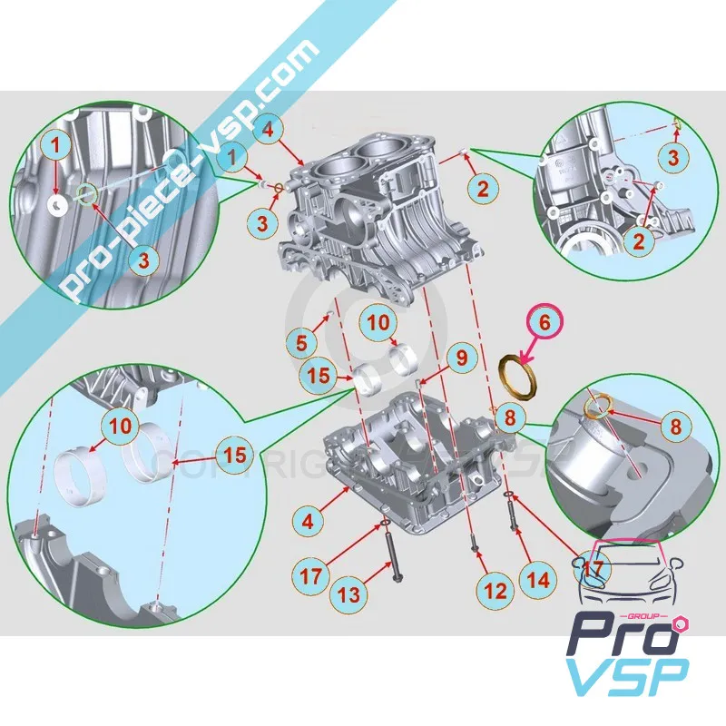 SPI vauhtipyörä Gasket Lombardini dci