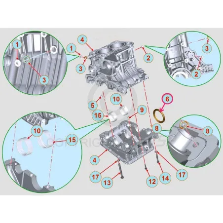 SPI vauhtipyörä Gasket Lombardini dci