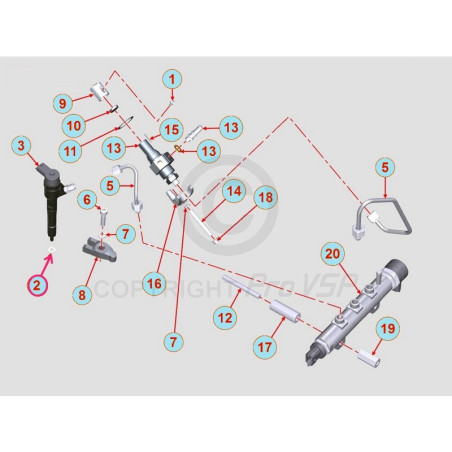 Joint d'injecteur lombardini dci