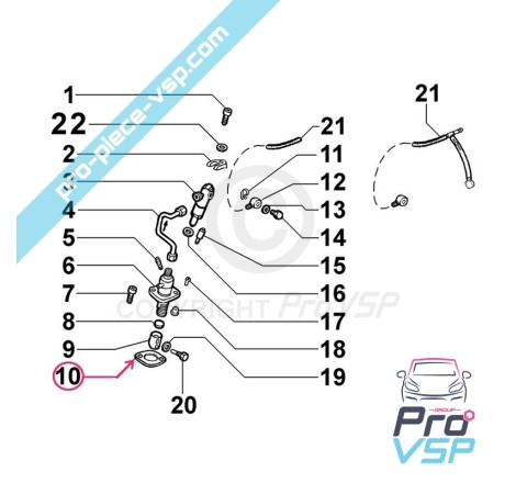 Injection pump gasket
