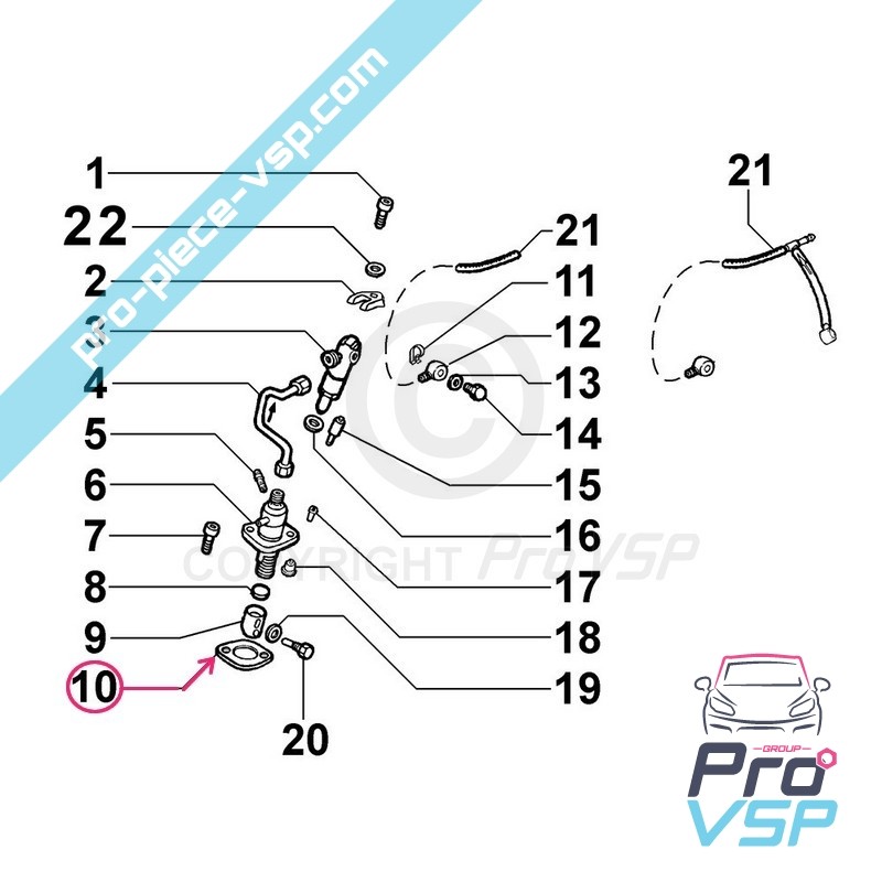 Injection pump gasket