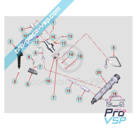 Injection pump joint