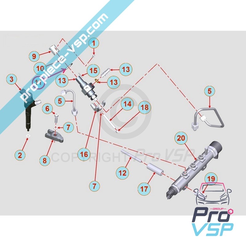 Injection pump gasket