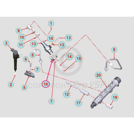 Injection pump holder
