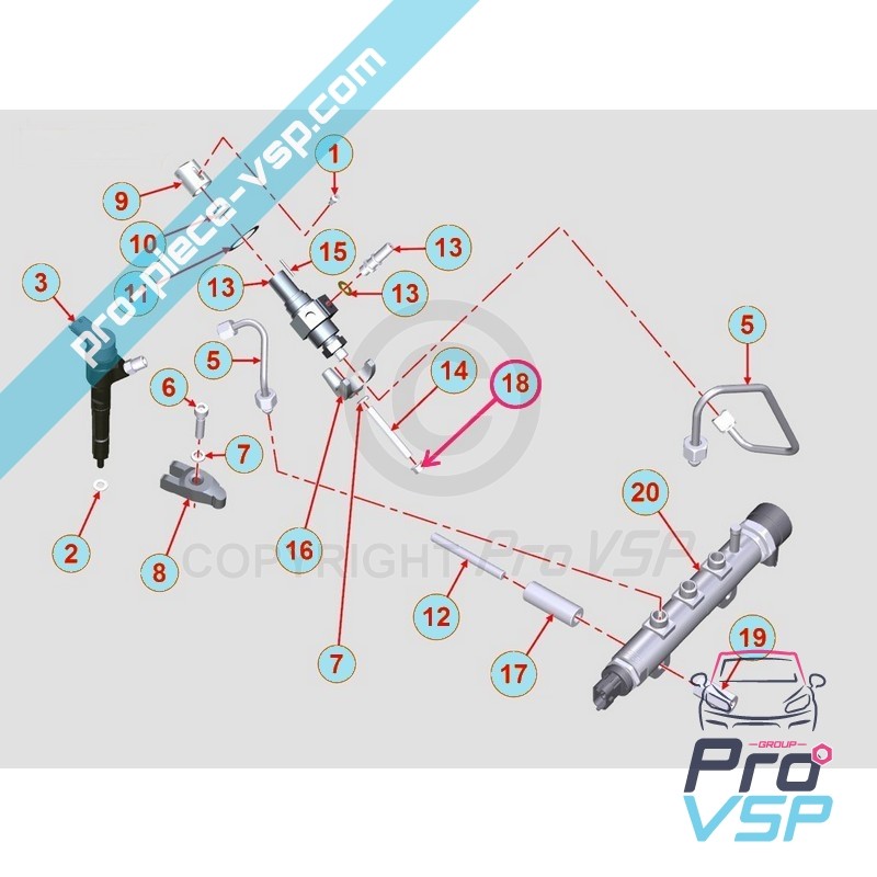 Injection pump attachment lock