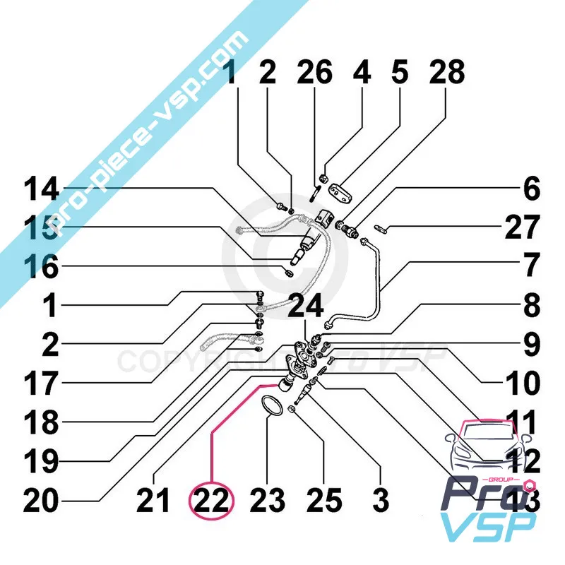 Engine injection pump pusher Lombardini 6LD325