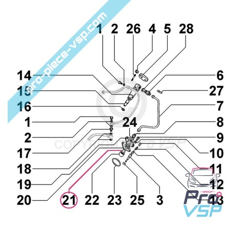 Injection pump cable