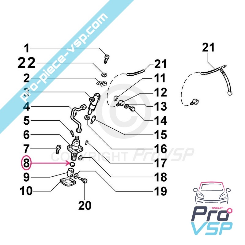 Injection pump adjustment cable