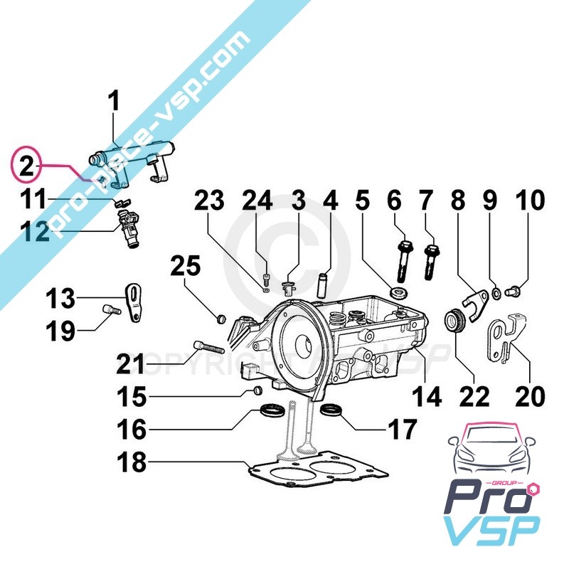 Injection ramp fixing screw