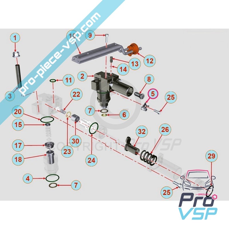 Recall spring mounting plate