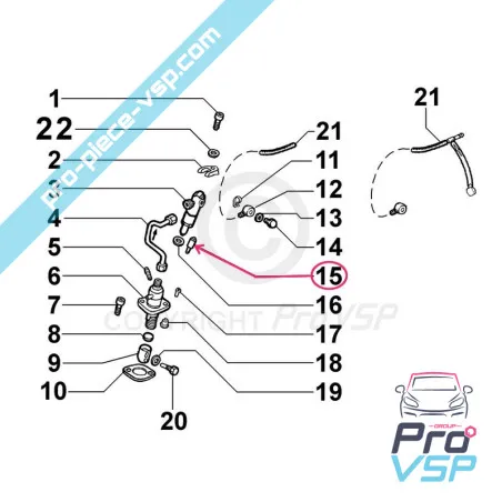 Nez d'injecteur pour moteur Lombardini 15LD