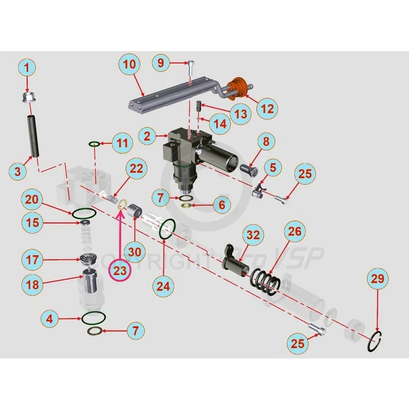 Injector valve gasket