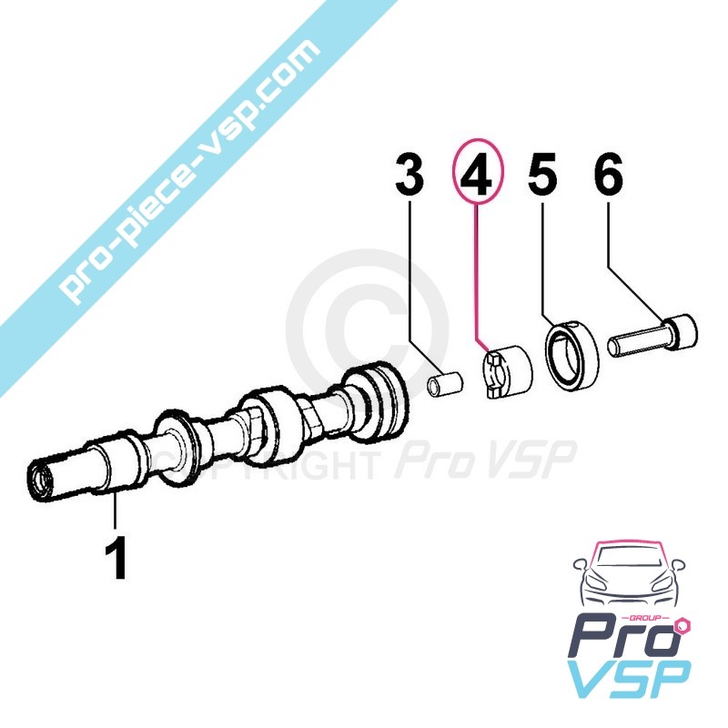Eccentric cord shaft