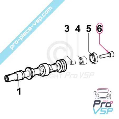Șuruburi de fixare excentrice cu arbore de cablu motor Lombardini Focs 502 523