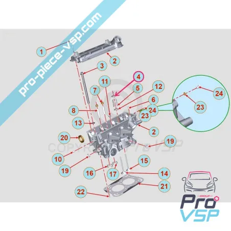 Copo + meia lua para motor Lombardini DCI