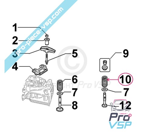 Exhaust valve spring