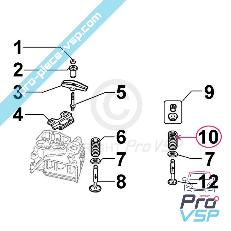 Exhaust valve spring