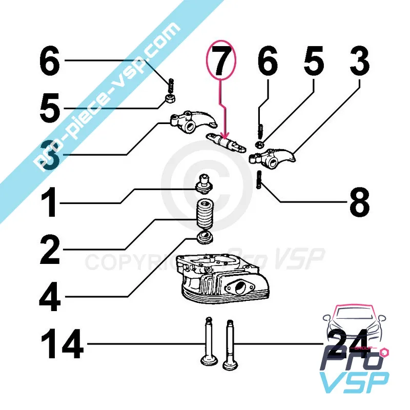 Wippeachse für Motor Lombardini 6LD325 Wippeachse für Motor Lombardini 6LD325