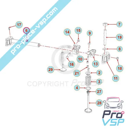Axa rocker pentru motor Lombardini Focs Progress 502