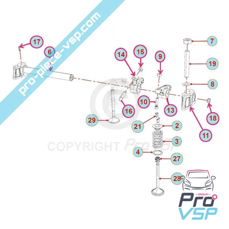 Conjunto de rockero de motor Lombardini Focs Progress 502