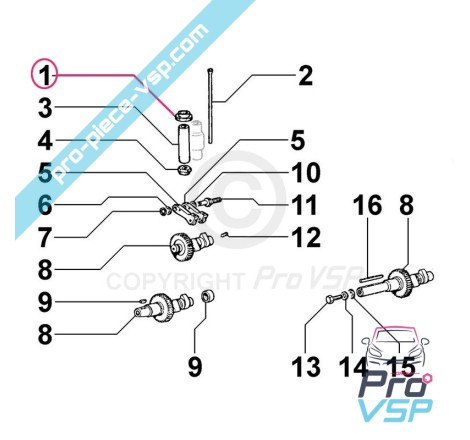 Upper tube joint valve stem