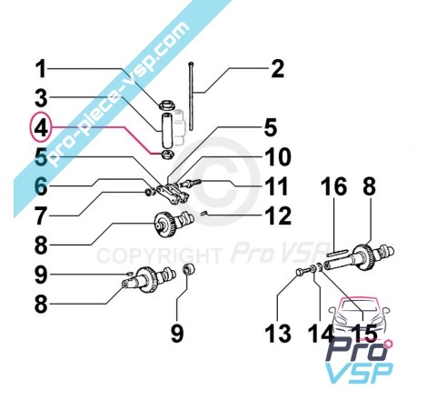 Lower gasket of valve rod tube