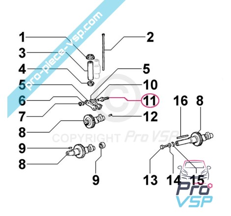 Valve rod lever pivot