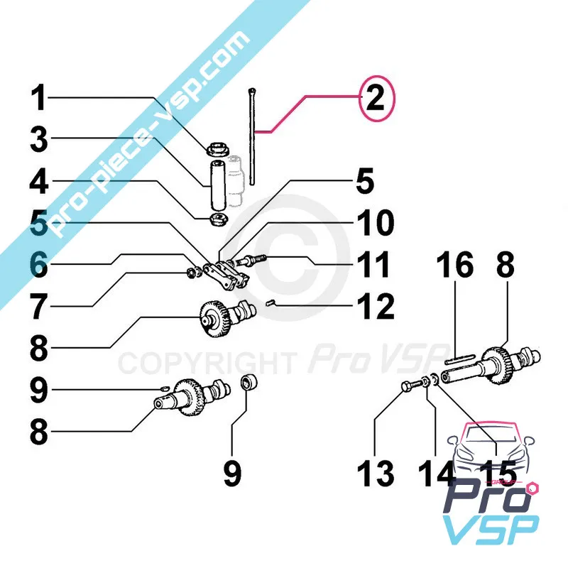 Pusher da válvula do motor Lombardini 6LD325