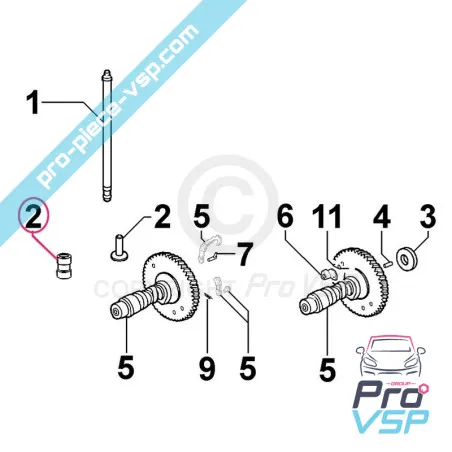 Valva de motor Pusher Lombardini 15ld