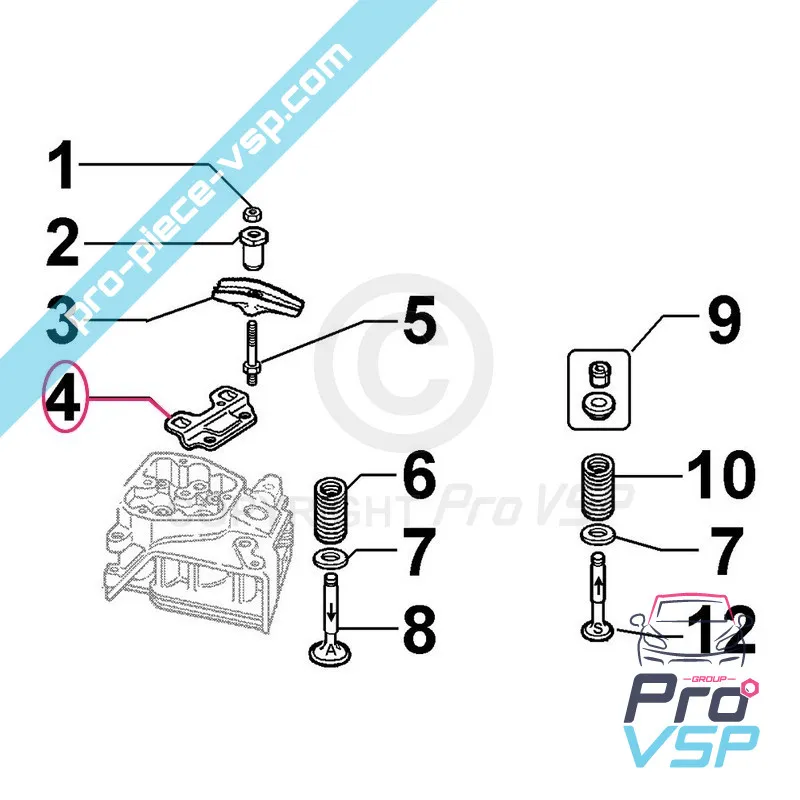Motorventilstångsguide Lombardini 15ld