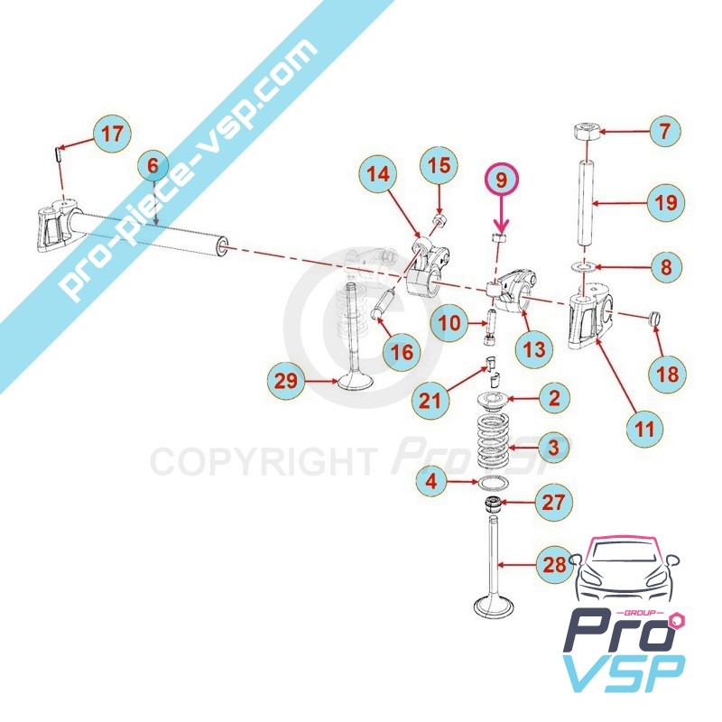 Screw bolt setting valve pusher