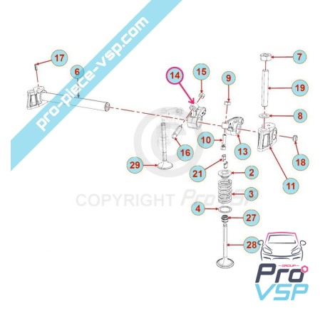 Culbuteur d'injecteur pompe pour moteur Lombardini Focs Progress 502