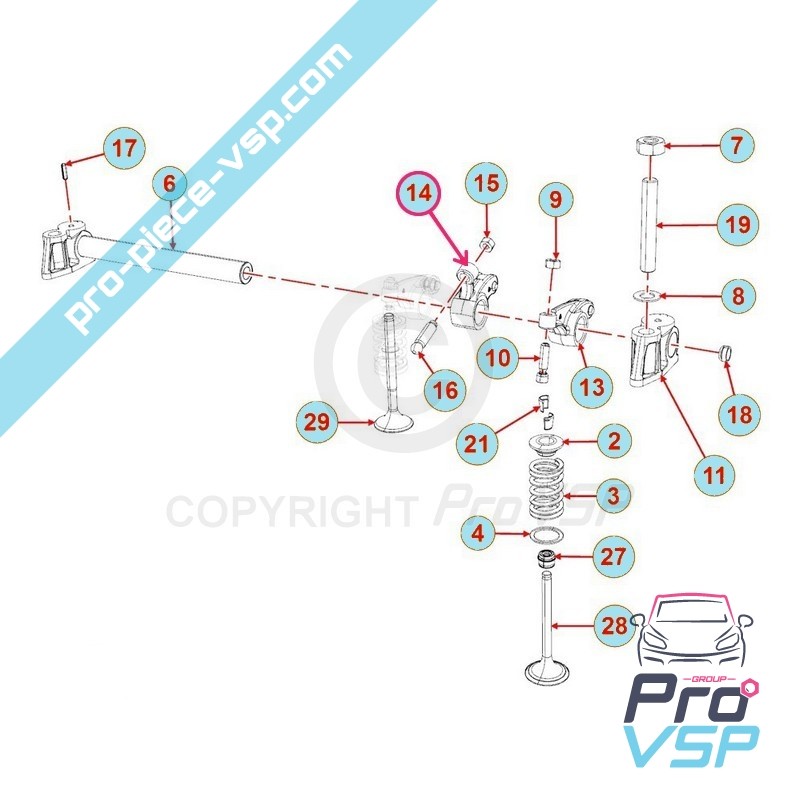 Culbuteur d'injecteur pompe